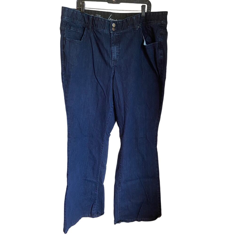Wardrobe Staple Lane Bryant Medium Wash Straight Leg Stretchy Jeans Plus Size 22